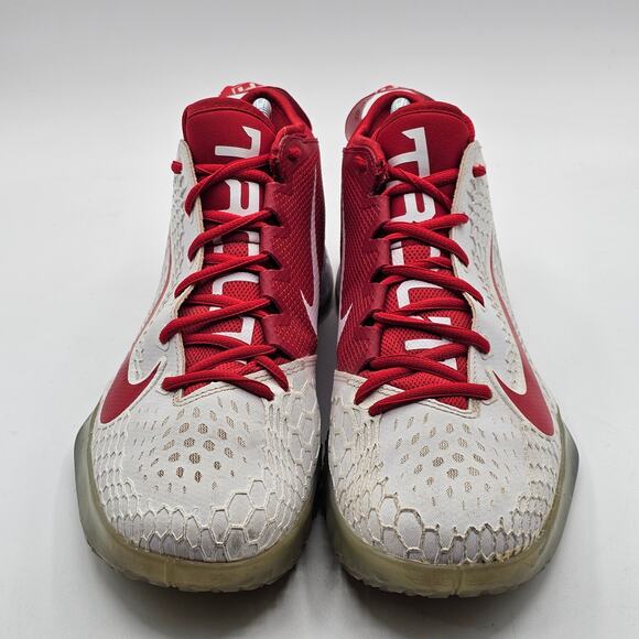 Nike Force Zoom Trout 6 Turf Mens Baseball Shoe Sz 9 AH3374-161 Red and White - Picture 5 of 9